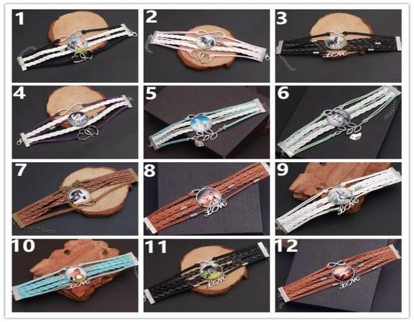 fashion 10pcslot leather horse snap bracelets vintage women jewelry charm pattern glass handmade woven multilayer combination ba5753076, Silver
fashion 10pcslot leather horse snap bracelets vintage women jewelry charm pattern glass handmade woven multilayer combination ba5753076, Silver