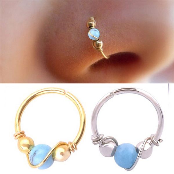 nose rings & studs fashion women beads earring lip nose ring nostril hoop body piercing jewelry, Silver
nose rings & studs fashion women beads earring lip nose ring nostril hoop body piercing jewelry, Silver