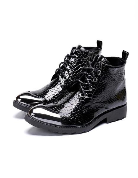 designer dress shoes snake skin genuine leather men boots metal square toe party male ankle boots motorcycle short boots botas6387310, Black
designer dress shoes snake skin genuine leather men boots metal square toe party male ankle boots motorcycle short boots botas6387310, Black