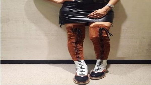 mixed colors suede and leather flat over the knee boots woman laceup motorcycle boots thigh high booties zipper woman1072791, Black
mixed colors suede and leather flat over the knee boots woman laceup motorcycle boots thigh high booties zipper woman1072791, Black