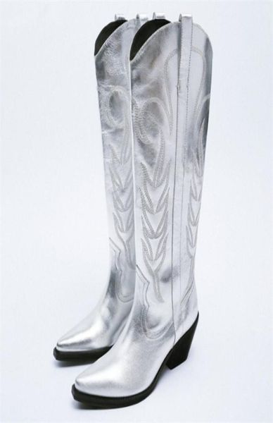 cowboy cowgirl western metallic silver stacked heeled mid calf long boots casual embroidered autumn winter shoes 22072115534605363758, Black
cowboy cowgirl western metallic silver stacked heeled mid calf long boots casual embroidered autumn winter shoes 22072115534605363758, Black