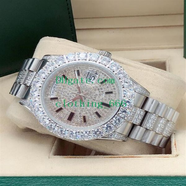 9 style watch men automatic mechanical movement 43mm 228349 116300 full iced full vs bigger diamond fashion mens luxury watches218n, Slivery;brown
9 style watch men automatic mechanical movement 43mm 228349 116300 full iced full vs bigger diamond fashion mens luxury watches218n, Slivery;brown