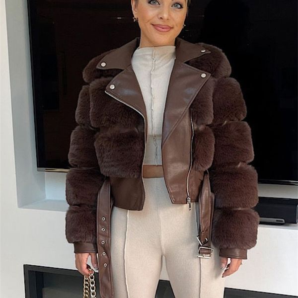 womens fur faux rr1485 coats with pu leather wholeskin eco jacket outwear luxury women winter slim warmer 230904, Black
womens fur faux rr1485 coats with pu leather wholeskin eco jacket outwear luxury women winter slim warmer 230904, Black