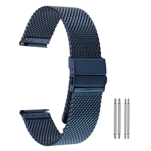 yellow gold blue 18 20 22mm mesh stainless steel band watch strap replacement bracelet straight ends hook buckle277u, Black;brown
yellow gold blue 18 20 22mm mesh stainless steel band watch strap replacement bracelet straight ends hook buckle277u, Black;brown
