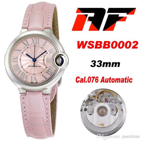 af wsbb0002 33mm cal 076 automatic womens watch pink texture dial silver roman markers leather strap super edition 2021 ladies wat303r, Slivery;brown
af wsbb0002 33mm cal 076 automatic womens watch pink texture dial silver roman markers leather strap super edition 2021 ladies wat303r, Slivery;brown