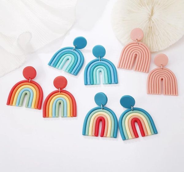 trendy polymer clay earrings rainbow color drop earrings handing handmade cute lovers women girl jewerly party gift4364771, Silver
trendy polymer clay earrings rainbow color drop earrings handing handmade cute lovers women girl jewerly party gift4364771, Silver