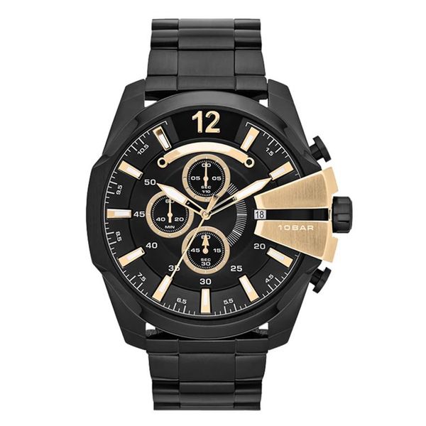 fashion brand men's big case mutiple dials stainless steel band date quartz wrist watch 4338284r, Slivery;brown
fashion brand men's big case mutiple dials stainless steel band date quartz wrist watch 4338284r, Slivery;brown
