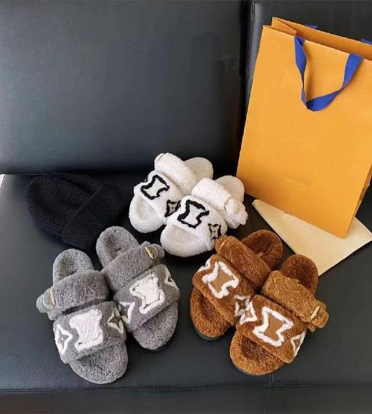 2022 women wool slides slippers luxury designer fur fluffy furry warm letters classic sandals ladies comfortable flip 4951200, Black
2022 women wool slides slippers luxury designer fur fluffy furry warm letters classic sandals ladies comfortable flip 4951200, Black