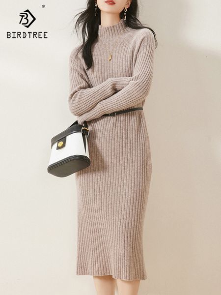 basic casual dresses birdtree 100% wool autumn winter solid dress simple lazy style commuting pit stripe bottom knitted with belt d38028qc 2, Black;gray
basic casual dresses birdtree 100% wool autumn winter solid dress simple lazy style commuting pit stripe bottom knitted with belt d38028qc 2, Black;gray