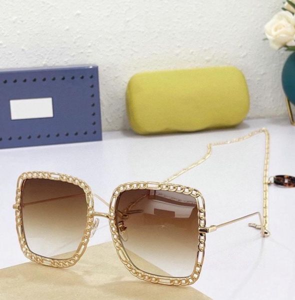 2021 women men sunglasses gold chain metal frame brown gradient lenses available with box3661023, White;black
2021 women men sunglasses gold chain metal frame brown gradient lenses available with box3661023, White;black