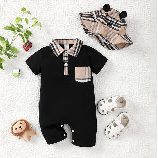 baby plaid patchwork pocket jumpsuit with teddy bear embroidered fisherman hat, Blue
baby plaid patchwork pocket jumpsuit with teddy bear embroidered fisherman hat, Blue