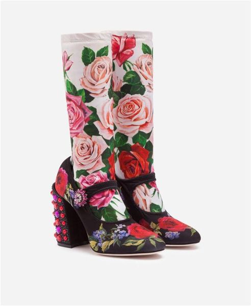 2019 ladies leather diamond pearl chunky high heel round toes buckle strap sandals shoes half boots booties print flower3208123, Black
2019 ladies leather diamond pearl chunky high heel round toes buckle strap sandals shoes half boots booties print flower3208123, Black