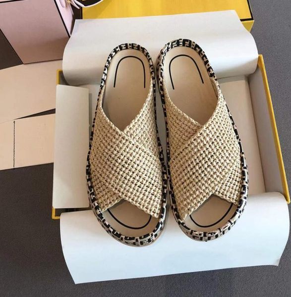 summer high end brand womens slippers luxury designer slipper antiskid wear resistant straw cross flat sandals holiday style trave1807209, Black
summer high end brand womens slippers luxury designer slipper antiskid wear resistant straw cross flat sandals holiday style trave1807209, Black