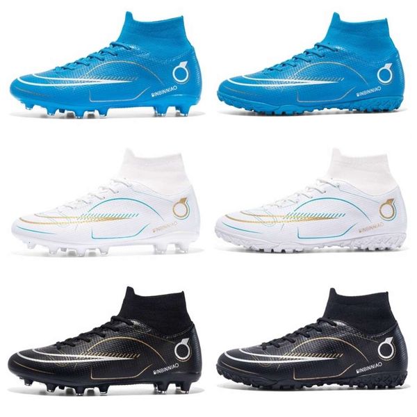 retro soccer shoes womens mens high football boots blue black white training shoes for youth size 35-45
retro soccer shoes womens mens high football boots blue black white training shoes for youth size 35-45
