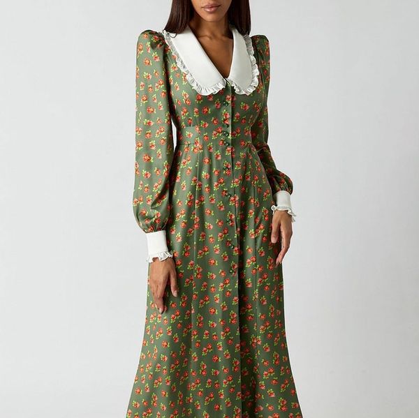 casual dresses printed long skirt doll collar waist slimming europe and the united states new long-sleeved dress, Black;gray
casual dresses printed long skirt doll collar waist slimming europe and the united states new long-sleeved dress, Black;gray