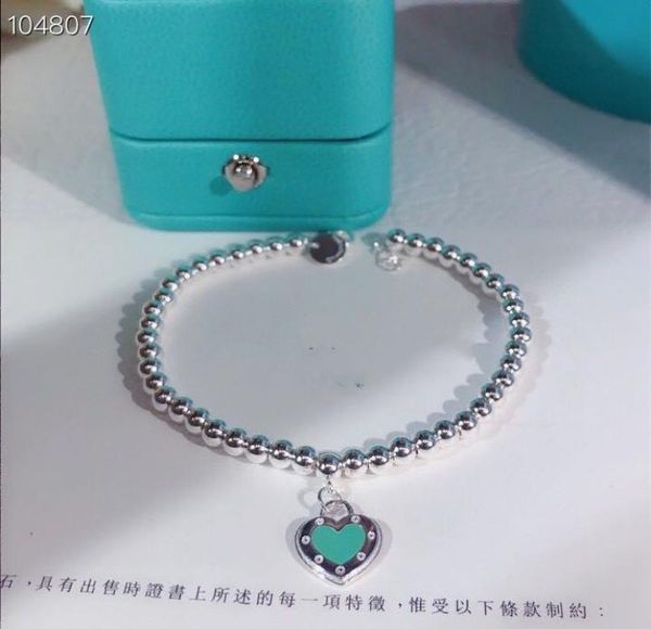 luxury classic designer returen to t brand designer s925 sterling silver green heart charm bead ball chain bracelet for women jewe8883518, Golden;silver
luxury classic designer returen to t brand designer s925 sterling silver green heart charm bead ball chain bracelet for women jewe8883518, Golden;silver