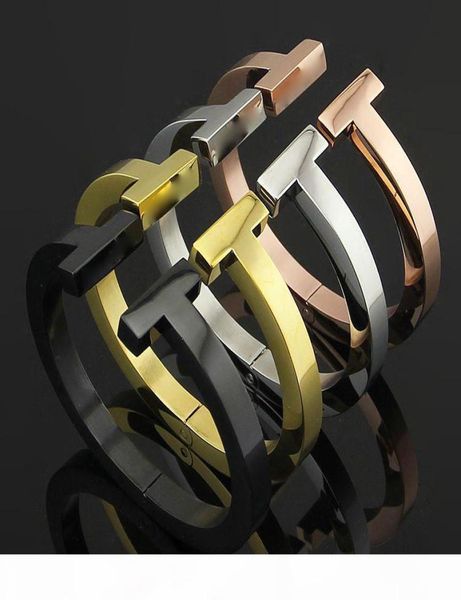 explosion models double t thick bracelet 18k rose gold t letter thick bracelet black titanium steel men and women bangle6978813
explosion models double t thick bracelet 18k rose gold t letter thick bracelet black titanium steel men and women bangle6978813