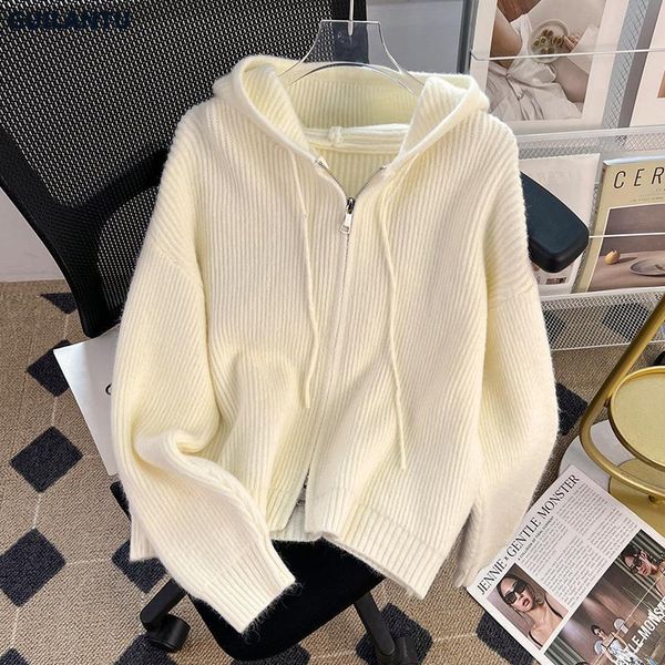 womens sweaters spring autumn knitted sweater cardigans coat fashion hooded long sleeve zipper knit y2k vintage cardigan woman 230904, White;black
womens sweaters spring autumn knitted sweater cardigans coat fashion hooded long sleeve zipper knit y2k vintage cardigan woman 230904, White;black