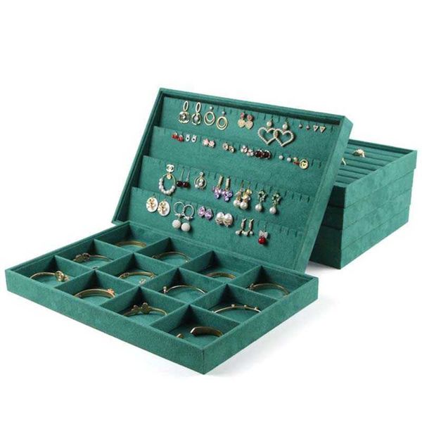 new portable green velvet jewelry ring display organizer box tray holder earring storage case showcase gifts 230814, Black;white
new portable green velvet jewelry ring display organizer box tray holder earring storage case showcase gifts 230814, Black;white