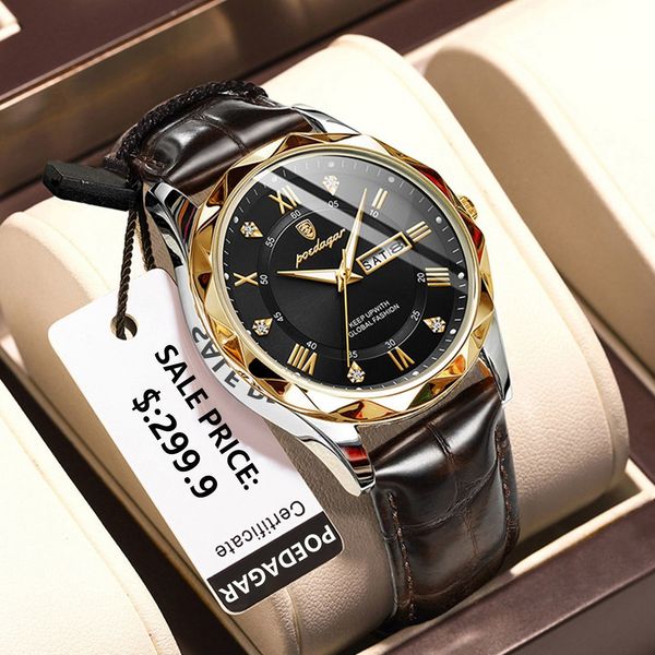 wristwatches poedagar luxury business man wristwatch waterproof luminous date week men watch for quartz clock leather mens watches reloj 230, Slivery;brown
wristwatches poedagar luxury business man wristwatch waterproof luminous date week men watch for quartz clock leather mens watches reloj 230, Slivery;brown