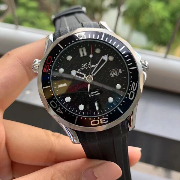 41mm mens automatic mechanical watch black blue ceramic stainless steel luminous sport wristwatch 0, Slivery;brown
41mm mens automatic mechanical watch black blue ceramic stainless steel luminous sport wristwatch 0, Slivery;brown