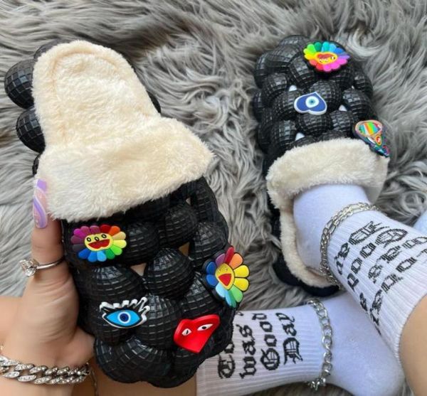 slippers winter fluffy bubble slipper sandals women plush warm furry home slides designer cute massage with charms6566330, Black
slippers winter fluffy bubble slipper sandals women plush warm furry home slides designer cute massage with charms6566330, Black