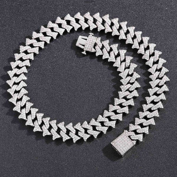 mens hip hop jewelry 18mm spiked thorns cuban chain iced out cz prong link necklace diamond, Silver
mens hip hop jewelry 18mm spiked thorns cuban chain iced out cz prong link necklace diamond, Silver