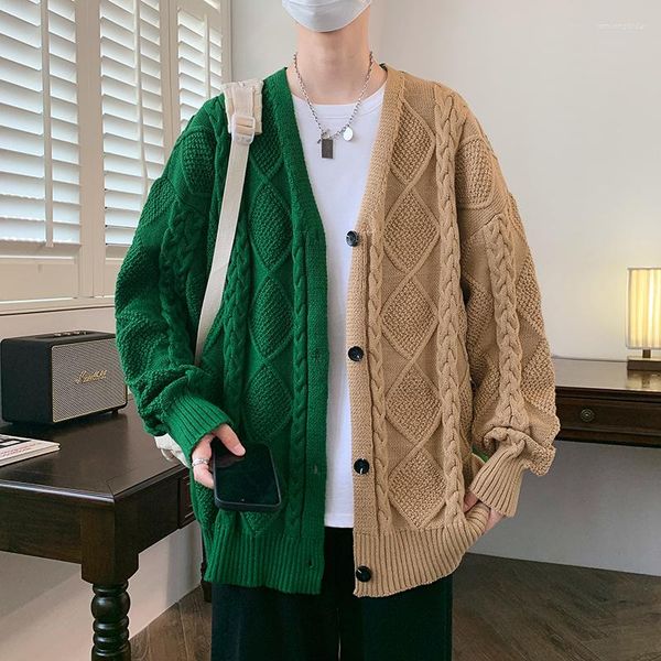 men's sweaters 2023 fall winter fashion knitted cardigans men casual trendy sweater coats male thick warm splicing jacket, White;black
men's sweaters 2023 fall winter fashion knitted cardigans men casual trendy sweater coats male thick warm splicing jacket, White;black