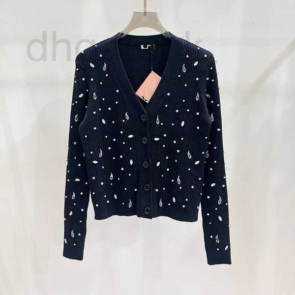 women's sweaters designer 23 new style beaded diamonds long sleeve knitted slim v-neck versatile black cardigan women qa35, White;black
women's sweaters designer 23 new style beaded diamonds long sleeve knitted slim v-neck versatile black cardigan women qa35, White;black