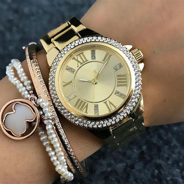 fashion brand beautiful women's girl crystal roman letters style dial metal steel band quartz wrist watch m6758250s, Slivery;brown
fashion brand beautiful women's girl crystal roman letters style dial metal steel band quartz wrist watch m6758250s, Slivery;brown