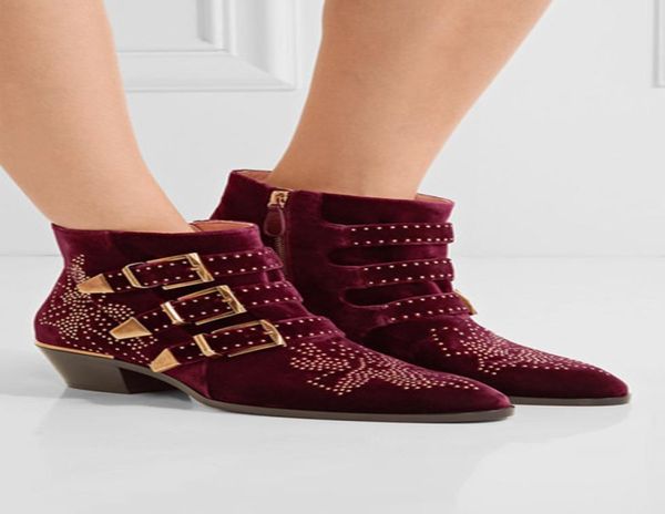 fashion celebrity susanna ankle boots women buckles rivets studded shoes woman vintage low heel velvet riding booties zip6366992, Black
fashion celebrity susanna ankle boots women buckles rivets studded shoes woman vintage low heel velvet riding booties zip6366992, Black