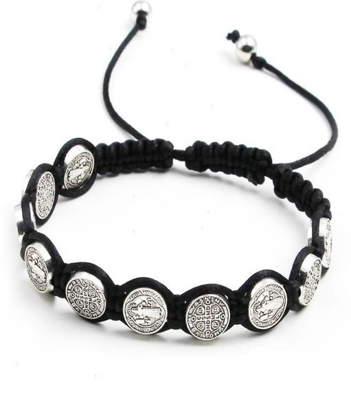 handmade st benedict strands medal bracelet braided rosary coin beaded cross classic prayer bracelets religious catholic jewelry9080128, Black
handmade st benedict strands medal bracelet braided rosary coin beaded cross classic prayer bracelets religious catholic jewelry9080128, Black