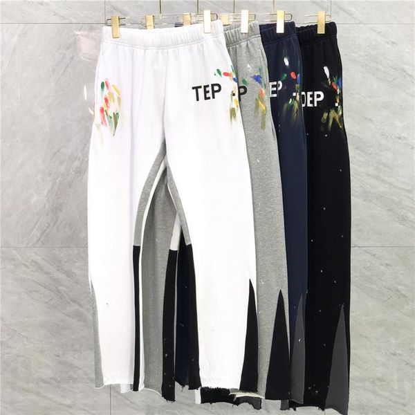 22ss autumn winter europe usa hand splash ink slim patchwork pants trousers bell bottoms casual drawstring sweatpants men women jo204a, Black;brown
22ss autumn winter europe usa hand splash ink slim patchwork pants trousers bell bottoms casual drawstring sweatpants men women jo204a, Black;brown