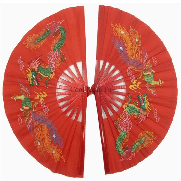 kung fu fan tai chi double hand fan bamboo fan left and right hand fan 38cm or 34cm2953