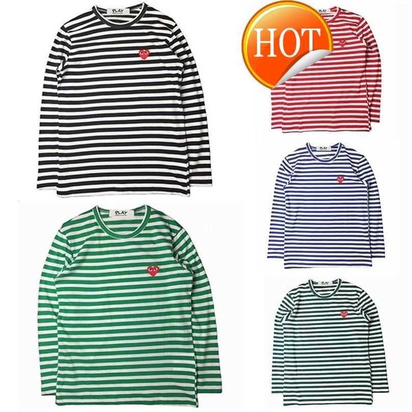 play spring autumn t-shirt striped embroidered love round neck long sleeve loose men women couple casual 220408, White;black
play spring autumn t-shirt striped embroidered love round neck long sleeve loose men women couple casual 220408, White;black
