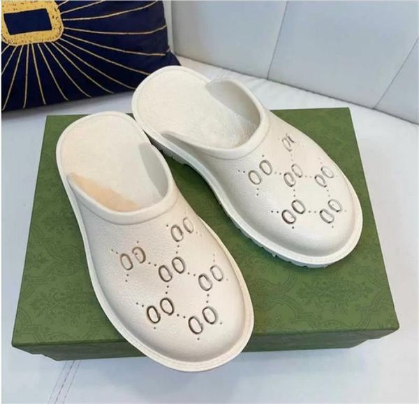 brand perforated slippers men women platform designer sandals wedge rubber cutout slide transparent materials fashion beach flats3396428, Black
brand perforated slippers men women platform designer sandals wedge rubber cutout slide transparent materials fashion beach flats3396428, Black