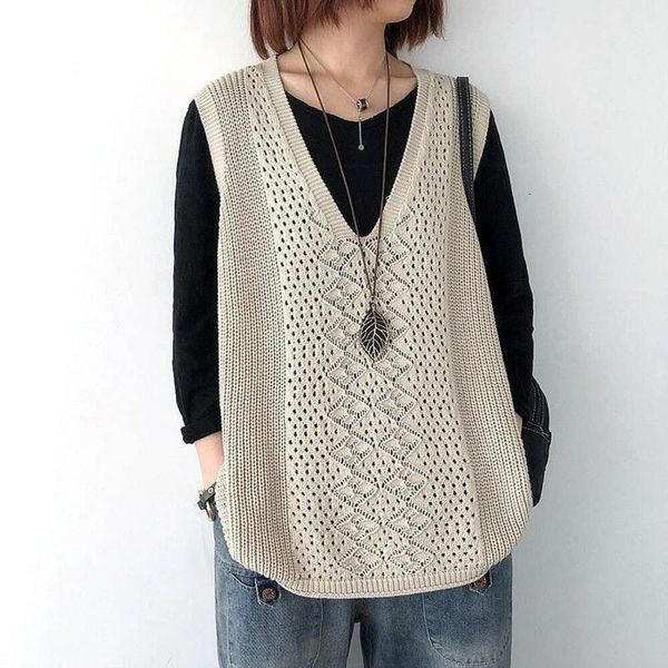 knitted vest womens spring and autumn thin loose large hollow sleeveless v neck, Black;white
knitted vest womens spring and autumn thin loose large hollow sleeveless v neck, Black;white