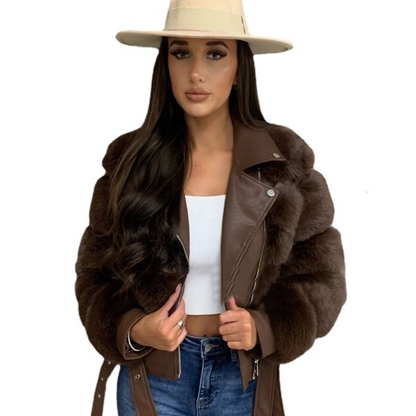 womens fur faux ee1485 coats with pu leather wholeskin eco jacket outwear luxury women winter slim warmer 230904, Black
womens fur faux ee1485 coats with pu leather wholeskin eco jacket outwear luxury women winter slim warmer 230904, Black