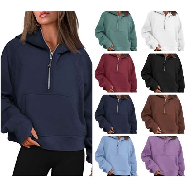 lulus thick scuba womens yoga hoodie plus velvet jackets autumn and winter hoodys sports half zipper terry designer sweater cing loose short, Black
lulus thick scuba womens yoga hoodie plus velvet jackets autumn and winter hoodys sports half zipper terry designer sweater cing loose short, Black