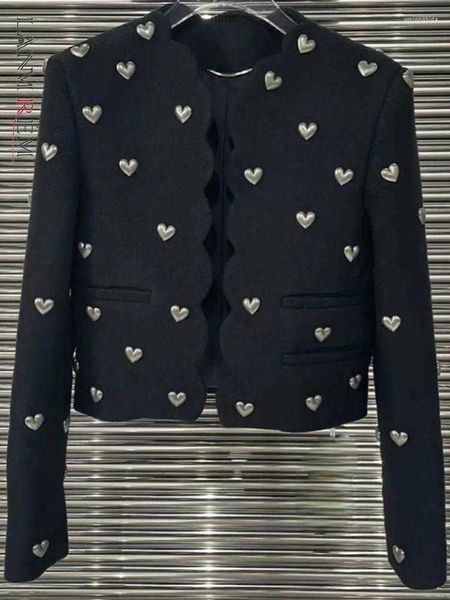 women's jackets lanmrem long sleeve heart beading jacket woman v neck black color chic female streetwear fashion 2023 autumn 2r2279, Black;brown
women's jackets lanmrem long sleeve heart beading jacket woman v neck black color chic female streetwear fashion 2023 autumn 2r2279, Black;brown