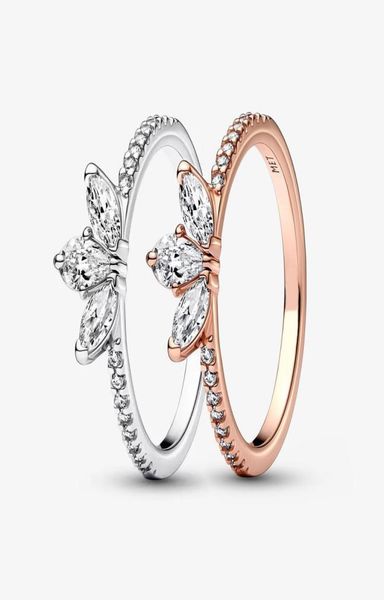 925 sterling silver sparkling herbarium cluster ring for women wedding rings fashion engagement jewelry accessories6028296, Slivery;golden