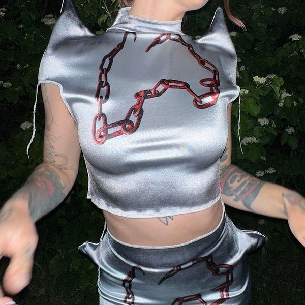 women's tanks goth dark chain printed y2k emo t-shirts gothic grunge aesthetic skinny crop women chic sleeve punk streetwear tshirt, White
women's tanks goth dark chain printed y2k emo t-shirts gothic grunge aesthetic skinny crop women chic sleeve punk streetwear tshirt, White