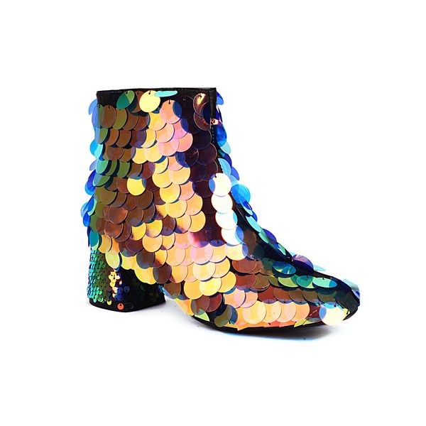 2023 new women sheepskin patent leather chunky heels boots shoes ankle booties square toes laser camouflage half knee catwalk glitter zipper, Black
2023 new women sheepskin patent leather chunky heels boots shoes ankle booties square toes laser camouflage half knee catwalk glitter zipper, Black