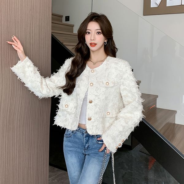 womens wool blends fashion elegant chic tassel women autumn winter tweed o neck single breasted long sleeve casual jacket coat outwear 23090, Black
womens wool blends fashion elegant chic tassel women autumn winter tweed o neck single breasted long sleeve casual jacket coat outwear 23090, Black