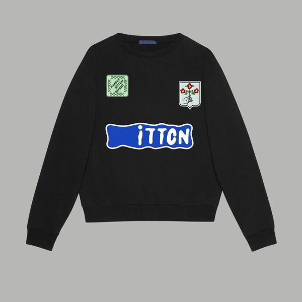 2023s new round neck sweater pullover loose shoulder drop all cotton printed sweater letter pattern luxurious and low key n505, Black;brown
2023s new round neck sweater pullover loose shoulder drop all cotton printed sweater letter pattern luxurious and low key n505, Black;brown