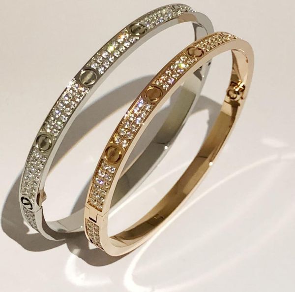 fashion stainless steel open cuff bracelet for women female two row cz stone bangles in silverrose gold color7085307, Black
fashion stainless steel open cuff bracelet for women female two row cz stone bangles in silverrose gold color7085307, Black