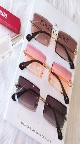 fashion rimless sunglasses women 2019 trendy small rectangle sun glasses summer traveling style uv400 gold brown shades for men cl9028091, White;black
fashion rimless sunglasses women 2019 trendy small rectangle sun glasses summer traveling style uv400 gold brown shades for men cl9028091, White;black