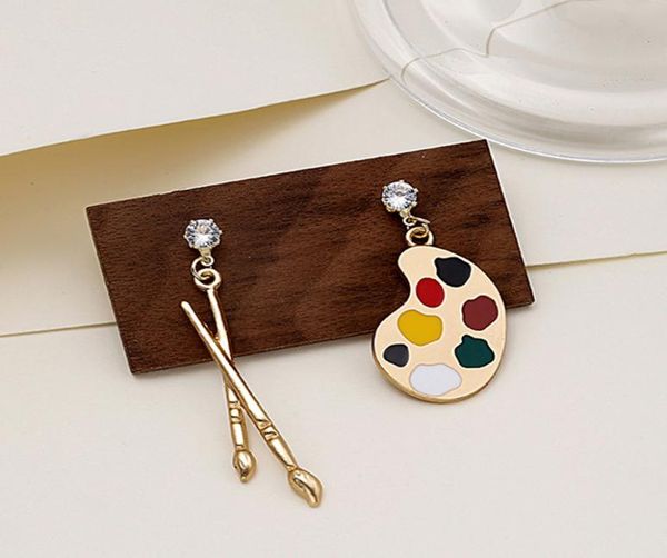 brush drawing board dangle earrings ins retro literary temperament asymmetric woman earrings painting tool jewelry gift4840514, Silver
brush drawing board dangle earrings ins retro literary temperament asymmetric woman earrings painting tool jewelry gift4840514, Silver