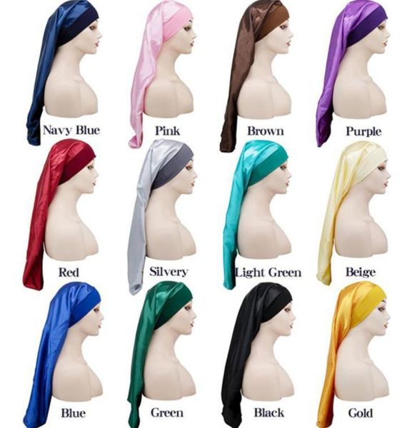 60cm long beanies night caps elastic head wrap droop fashion silk satin hair bonnet cowls fitted durag long tube hat turbans beani6347357, Blue;gray
60cm long beanies night caps elastic head wrap droop fashion silk satin hair bonnet cowls fitted durag long tube hat turbans beani6347357, Blue;gray