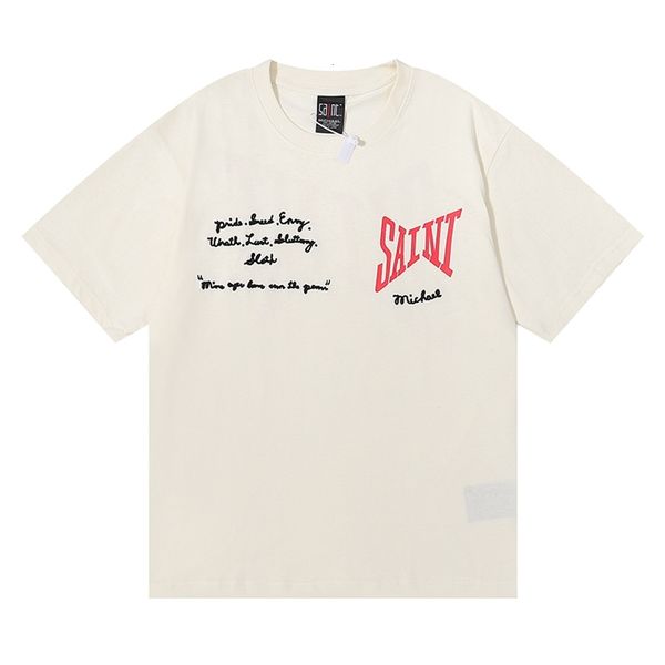 men's tshirts saint michael 2023ss men women ambroidered t shirt vintage hip hop high street casual oversized short sleeve tees 230905, White;black
men's tshirts saint michael 2023ss men women ambroidered t shirt vintage hip hop high street casual oversized short sleeve tees 230905, White;black